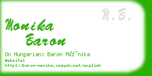 monika baron business card